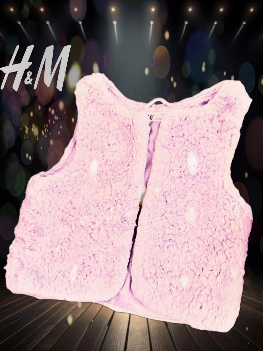H&M Pink Furry Vest